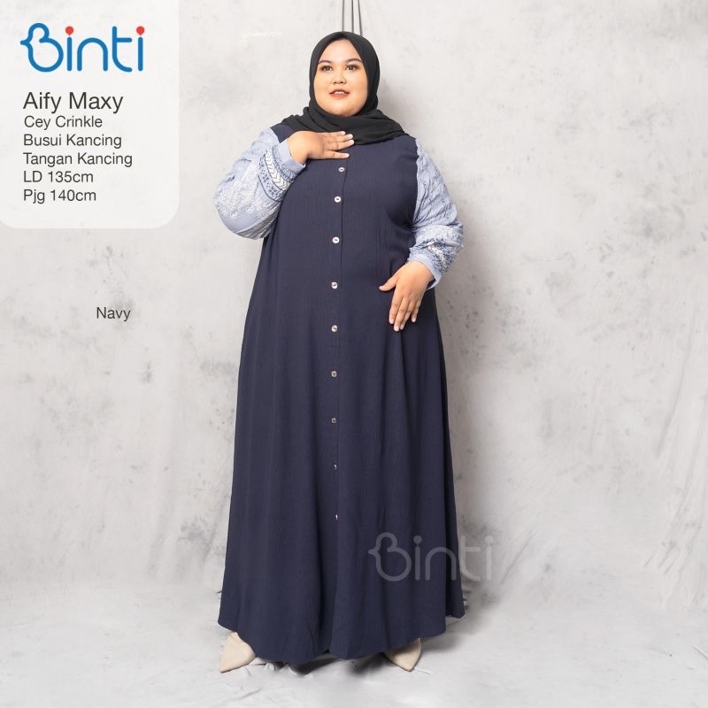 Gamis Jumbo Motif Mix Airflow  Ori Binti