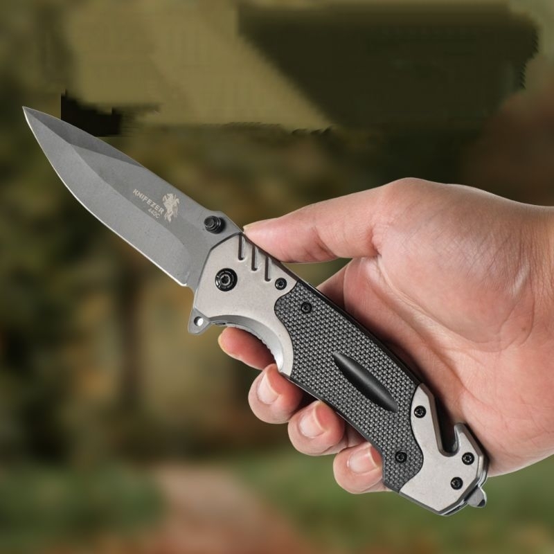 Pisau lipat outdoor portable knife survival tool 440C