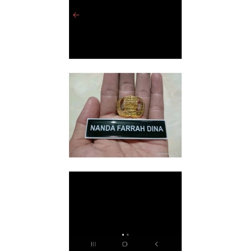 

paket name tag dan pin korpri