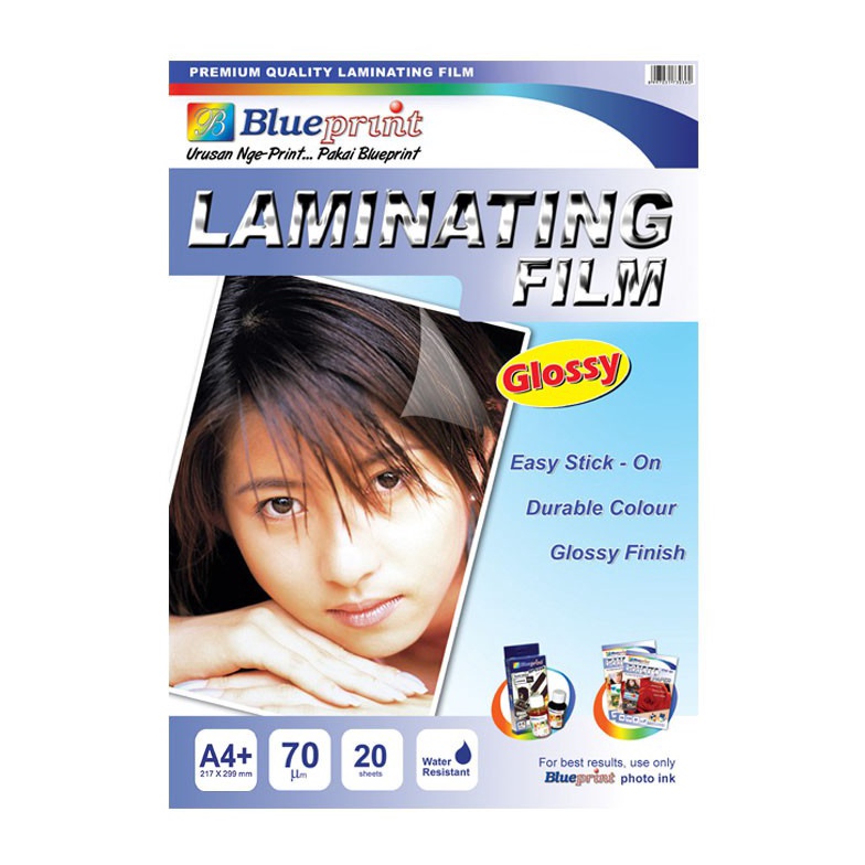 

KODE F9I8 Blueprint BPGFA455 Kertas Laminating Glossy Film A4