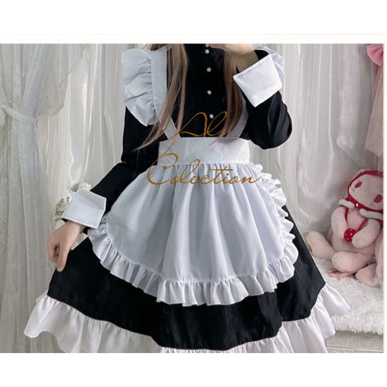 Promo Sekarang Maid dress lolitakostum anime pelayan