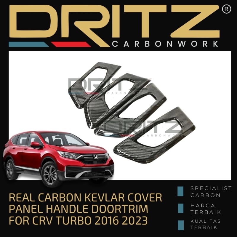 Carbon Kevlar Cover Panel Lis Ring Handle Bar List interior HONDA CRV Turbo 2016 2023 Aksesoris Karb