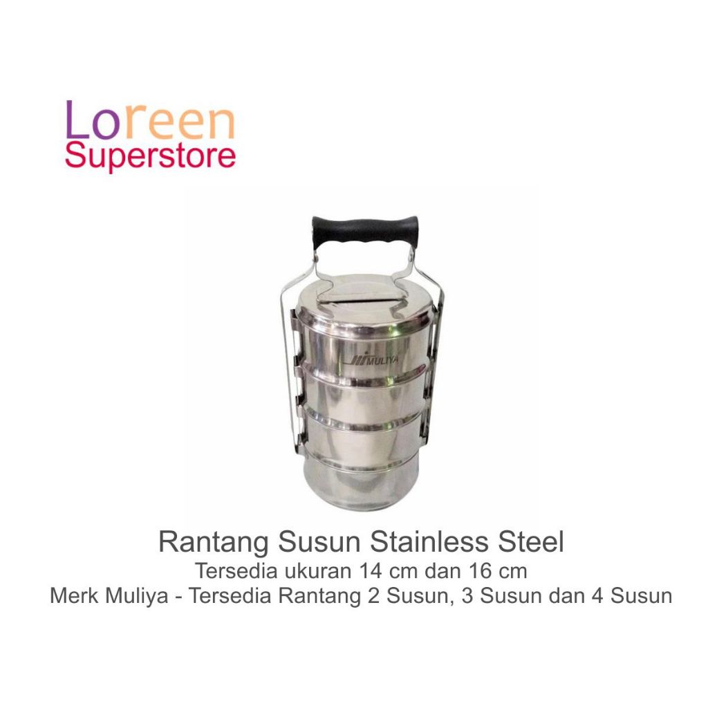 Rantang Susun Stainless Steel 4 Susun 16 cm