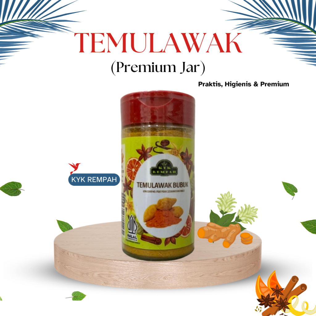 

Temulawak Bubuk Premium [ JAR ] | Bumbu Dapur Praktis