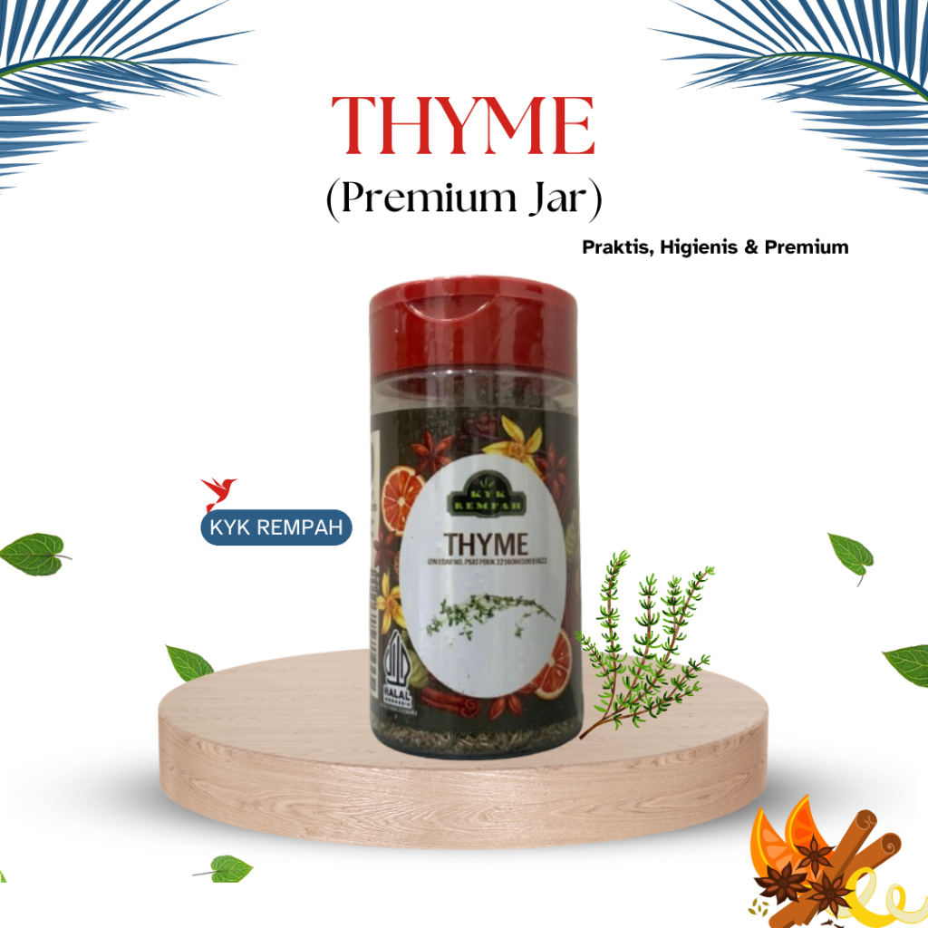 

Thyme Bubuk Premium [ JAR ] | Dried Thyme Bumbu Dapur Praktis