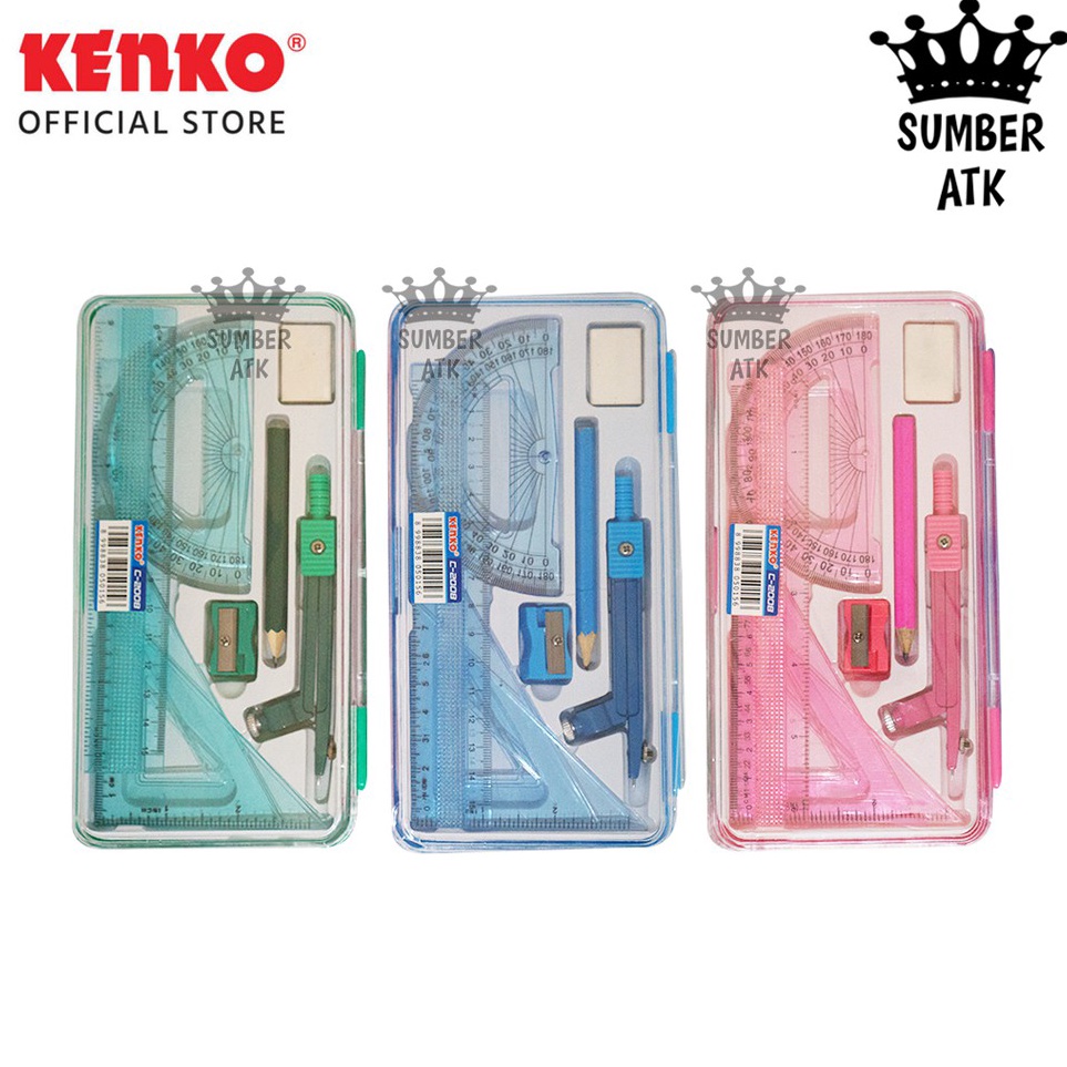 

Pasti Baru Compass Kenko C28 compas Jangka Set Alat Tulis 1 PCS