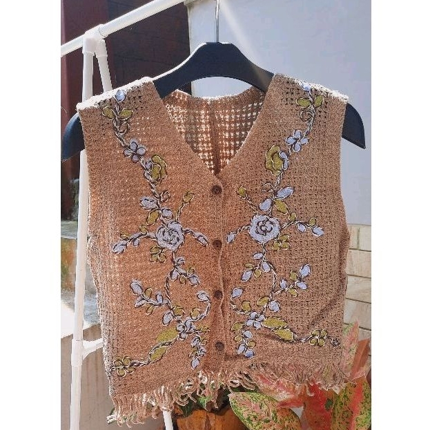 Vest rajut import bangkok/ rompi rajut import