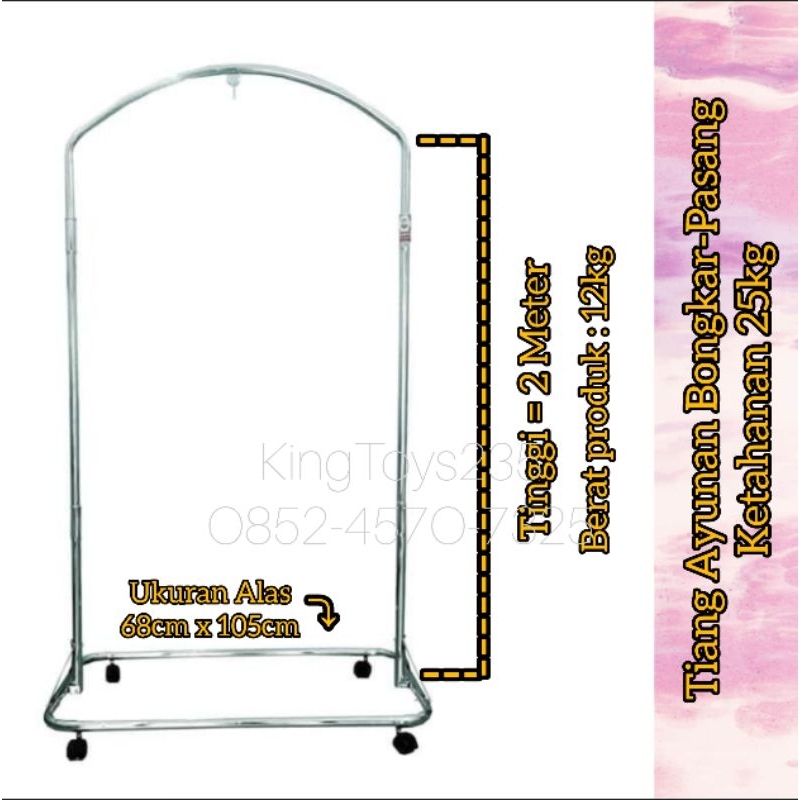 Tiang Kerangka Ayunan Anak Bayi Baby Besi Gantung Per Ayun Kain Besar Kuat Kokoh Ayunan Listrik Kado