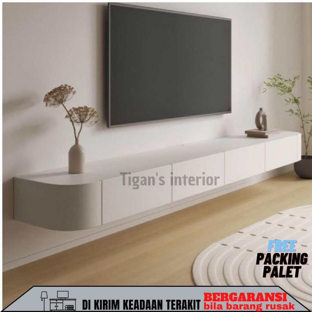Meja tv gantung meja tv gantung 3 laci meja tv terakit meja tv minimalis rak gantung meja tv kayu me