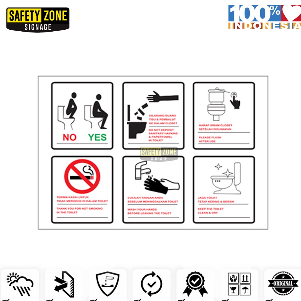 

Baru Terkini Sign Sticker Tata Cara Penggunaan Toilet
