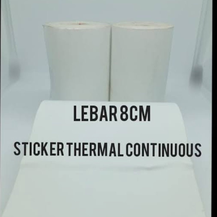

Super Aman KERTAS THERMAL LABEL STIKER 8MM PANJANG 1 METER
