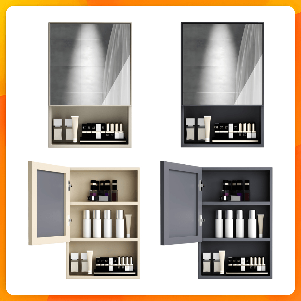 40cm~100cm, LED Cermin,Cermin Bulat,Bahan Aluminium, Kabinet Cermin Kamar Mandi,Lemari Cermin Dindin