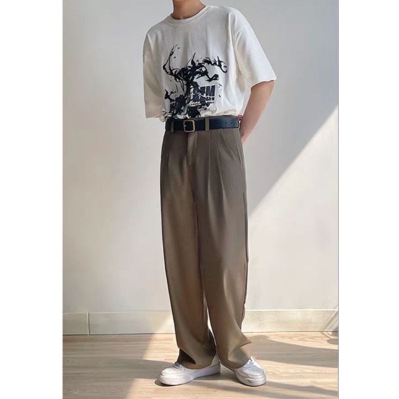 Celana Formal Reguler Rampel - Old Money Korean Style