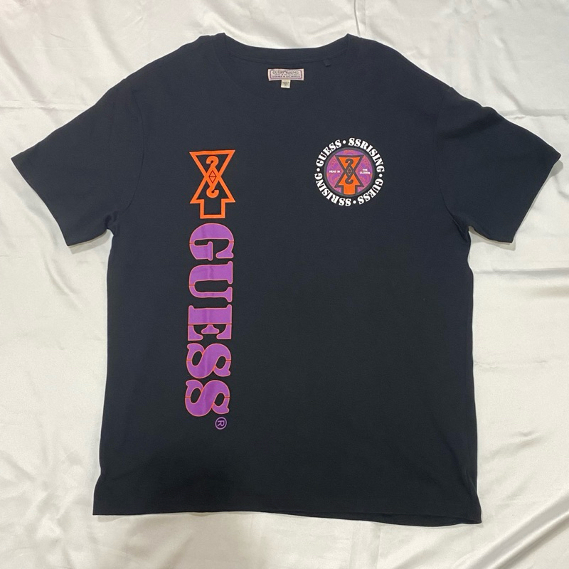 Baju Cowok Guess x 88 Rising Black Original