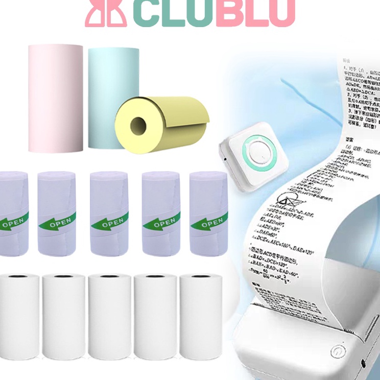 

Diminati CLUBLU Kertas Termal Kertas Cetak Stiker 5 Rol Kertas Cetak Foto Printer Berwarnawarni Putih 57MM25MM Dapat Digunakan Untuk Printer Kamera Anakanak Continuous Paper