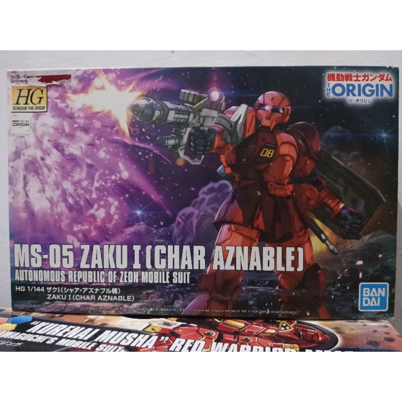 HG Gundam The Origin Zaku I [Char Aznable] 1/144 Bandai