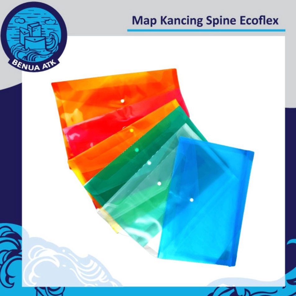 

Obral Baru Map Plastik Kancing Spine Document Bag Folio Ecoflex isi 12pcs DF7111