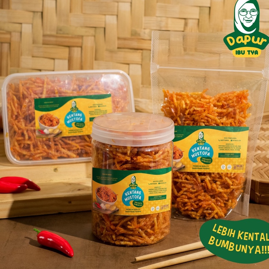 

PROMO SALE Kentang Mustofa Dapur Ibu Tya Homemade Toples 22gr Pedas Manis