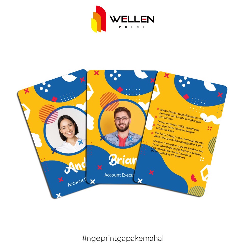 

Super Laris Manis WELLEN PRINT Cetak Kartu Id card Custom 1 muka Print Idcard 2 Sisi