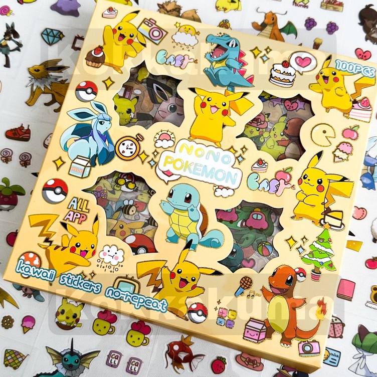 

Terupdate KKM NONO POKEMON Aesthetic Sticker Box Karakter Anak Korea Character Anime Stiker isi 1 Lembar Waterproof Anti Air