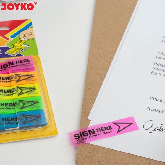 

Paling Heboh JOYKO SIGN HERE INDEX MARK IM37 PEMBATAS PENANDA MEMO SIGN HERE TANDA TANGAN JOYKO IM37