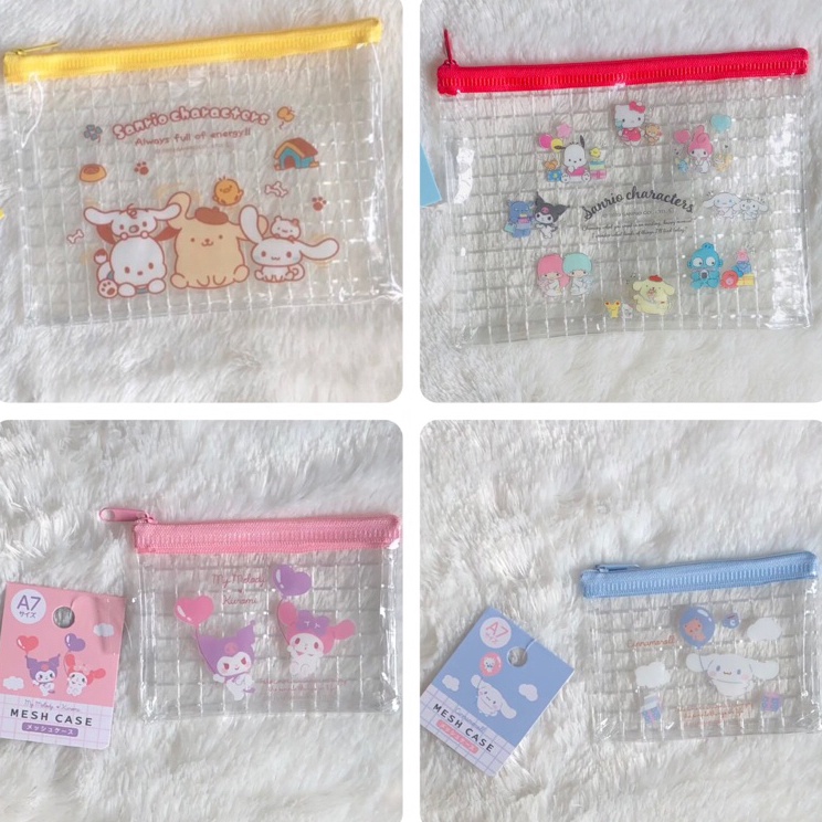 

Penjualan Spesial pouch mesh case serba guna Sanrio Characters original Japan size B6 2x15cm
