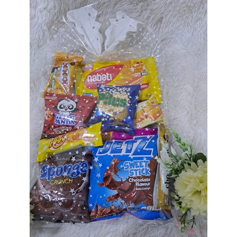 

Paket Snack Ulang Tahun Termurah/Paket AK/Souvenir Anak/Goodiebag/Bingkisan Snack