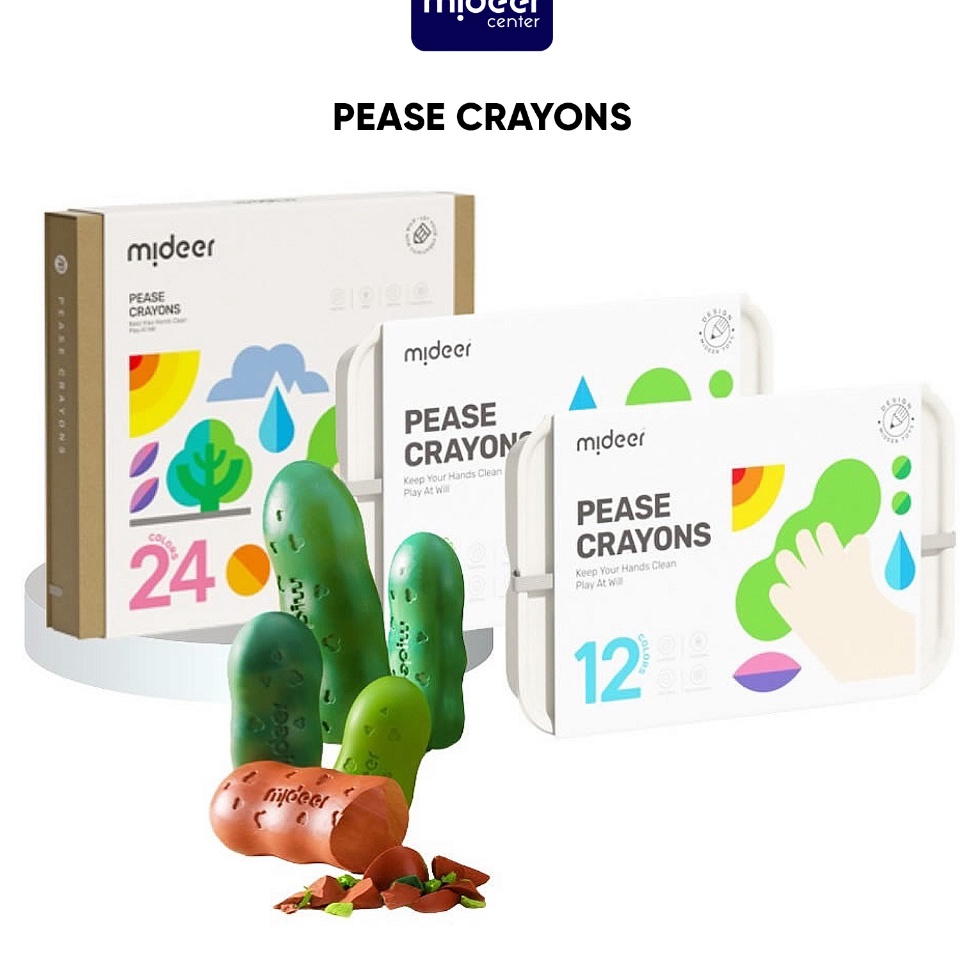 

KODE C7G9 Mideer Washable Beewax Pease Crayon Krayon Warna Warni Mewarnai Anak Warna Warni