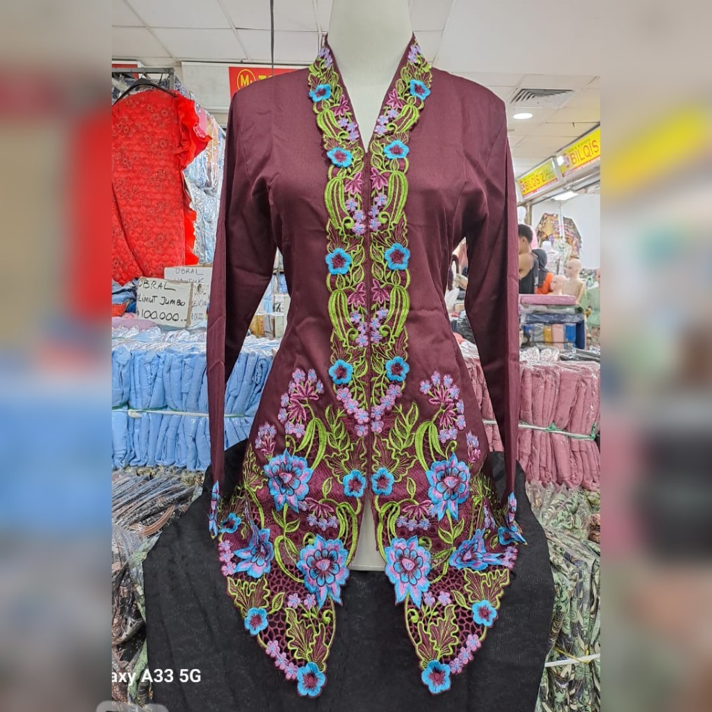 KEBAYA BORDIR KARTINI BENANG KOMBINASI/KEBAYA KARTINI TERBARU
