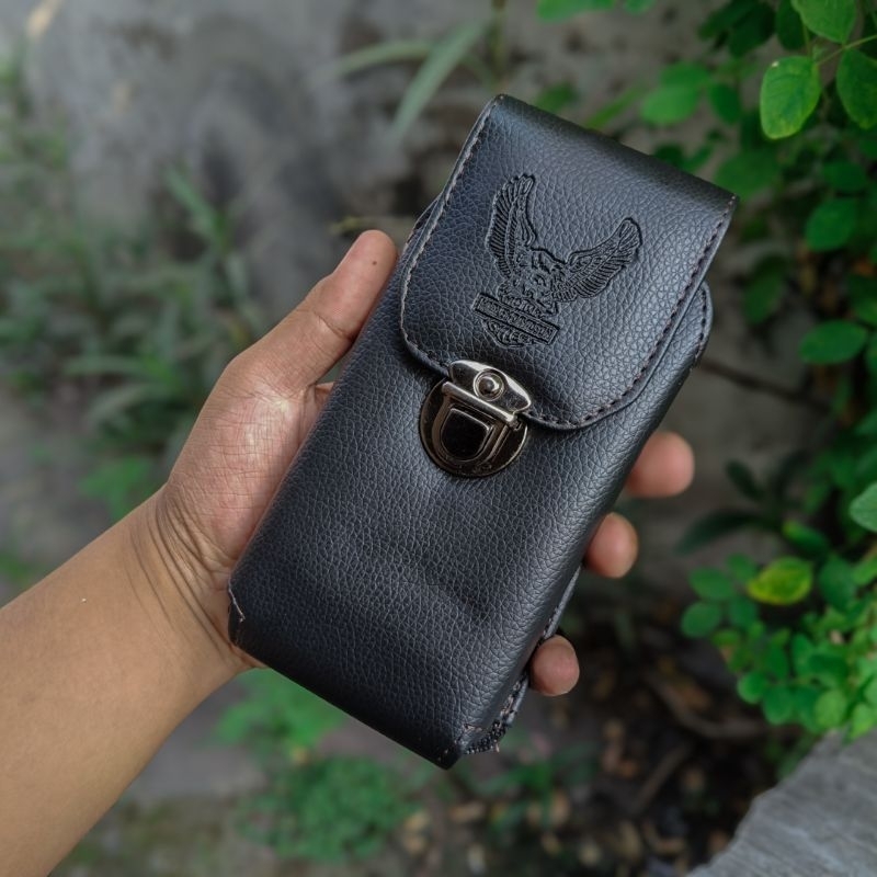 Tas Hp Pinggang Single Slot | Dompet Sarung Hp Pinggang Pria Kulit Sintetis | Tempat Hp Pinggang
