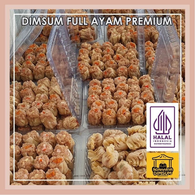 

Dimsum premium full ayam mix topping isi 100pcs