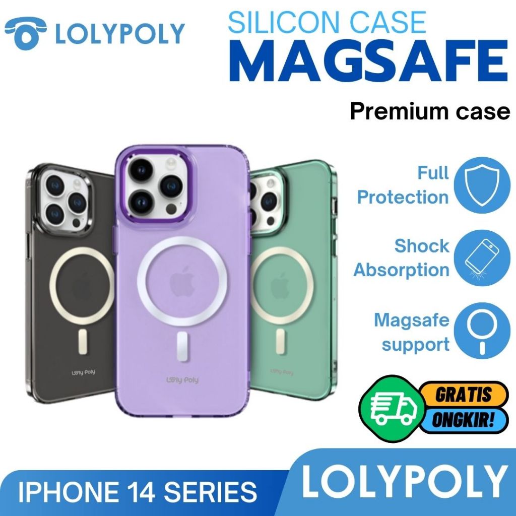 Lolypoly Soft Case Magsafe Transparant For iP 14 Pro Max Plus