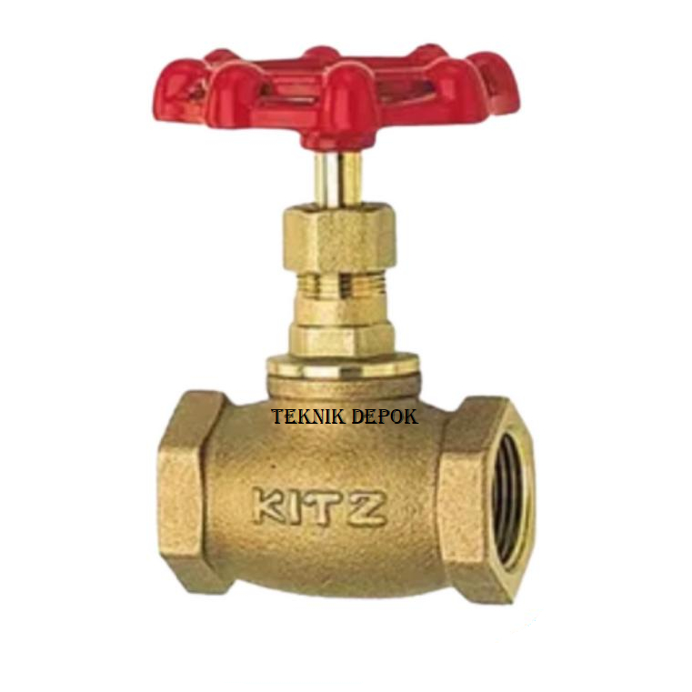 Globe Valve Kuningan 3 Inch KITZ ORIGINAL ASLI Kran Sambungan Pipa Air Drat Stop Kran