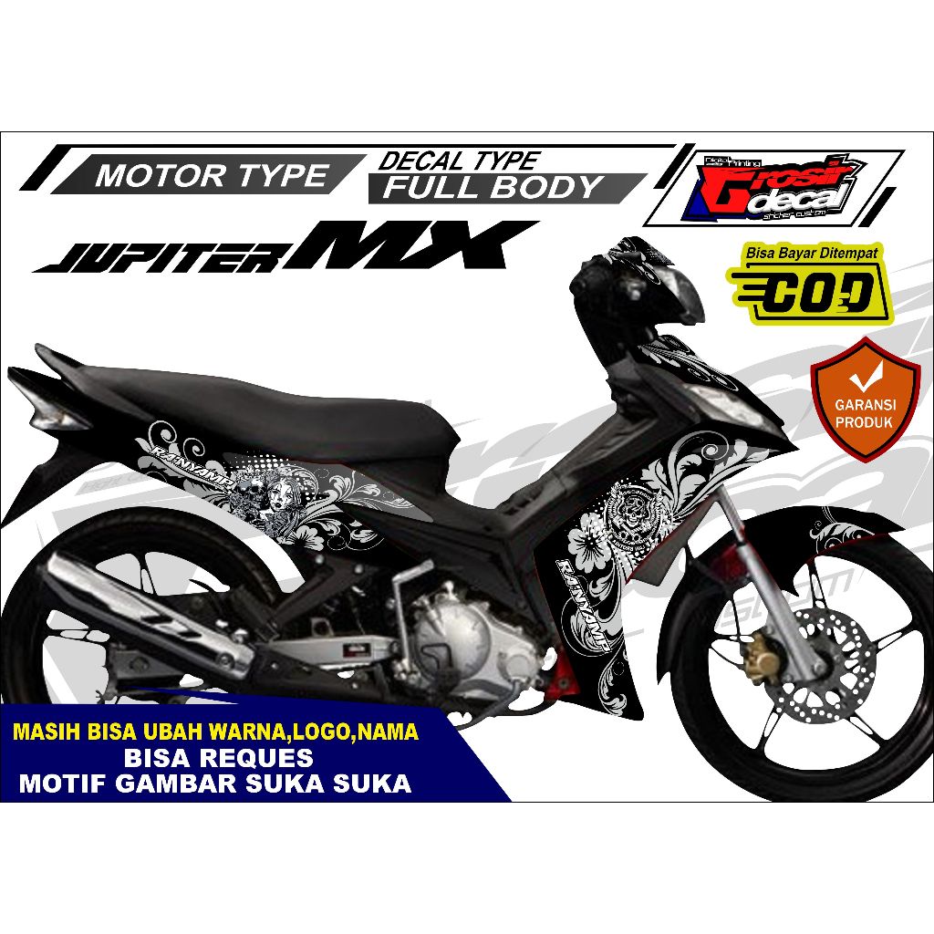 Stiker Striping Jupiter MX Lama Full Body Fullblok Bebas Reques Striping Jupiter MX Lama Full Body