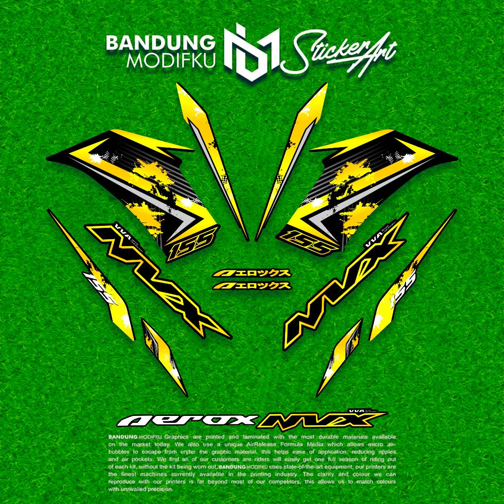 STRIPING AEROX 155 NEW CYBER CITY MOTIF 1 / BANDUNG MODIFKU / NVX / STIKER AEROX 155 CONNECTED / STI