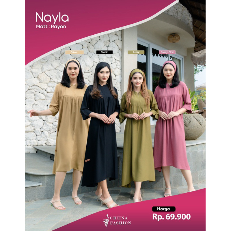 Ghiina Fashion - Dress Wanita / Daster Wanita / Nayla Dress Ghiina Fashion