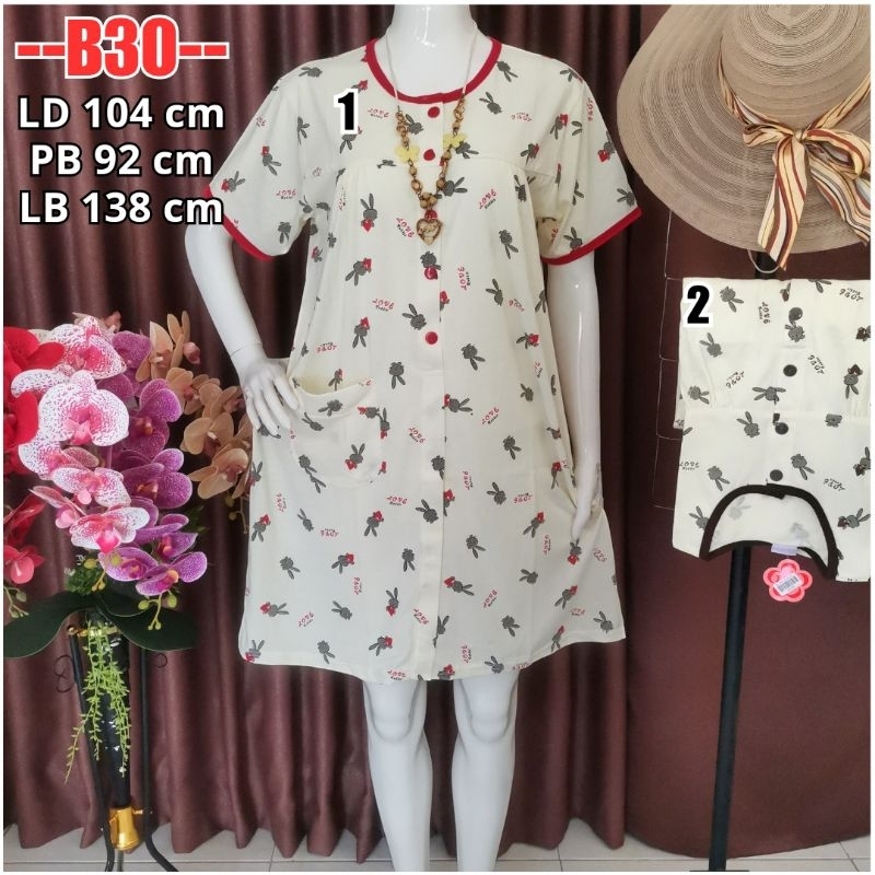 Daster Kaos BKH / Baju Menyusui Baju Busui 5 Kancing Depan / Daster Remaja Termurah B30