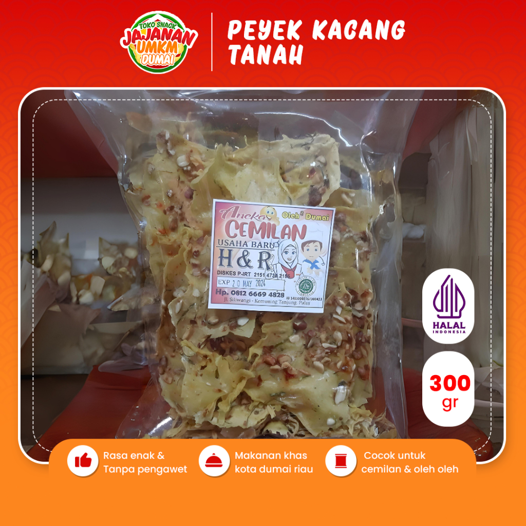 

Peyek Kacang Tanah Rempeyek Cemilan Makanan Ringan Enak Gurih Renyah