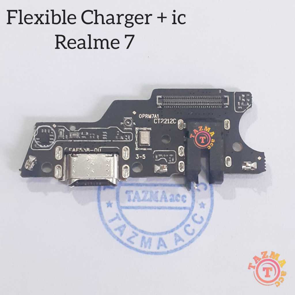Realme 7 Ori Flexible Charger + ic Flexibel Fleksibel Konektor Cas Charger REALME 7