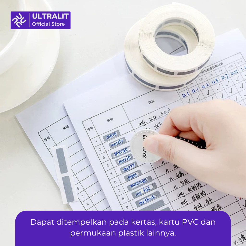 

bib Ultralit 1 Pcs Scratch Sticker Label 6 x 22 mm / Sticker Label Gosok Voucher