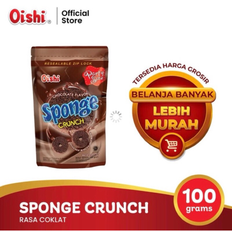 

Sponge Crunch Rasa coklat 100gr