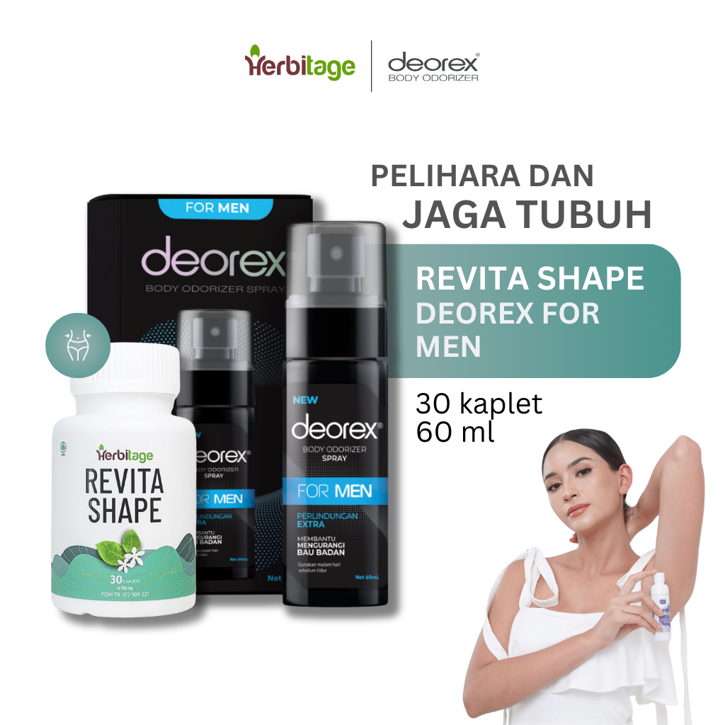 Herbitage x Deorex | Slim and Fresh Bundle Revita Shape Slimming Kapsul Diet dan Men Body Odorizer