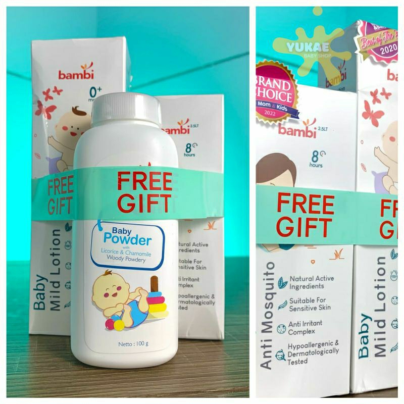 Bambi Anti Mosquito + Bambi Mild Lotion + Bambi Babi Powder