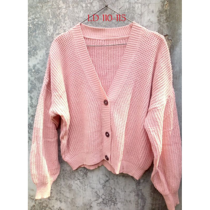 THRIFT || CARDIGAN RAJUT CROP MURAH