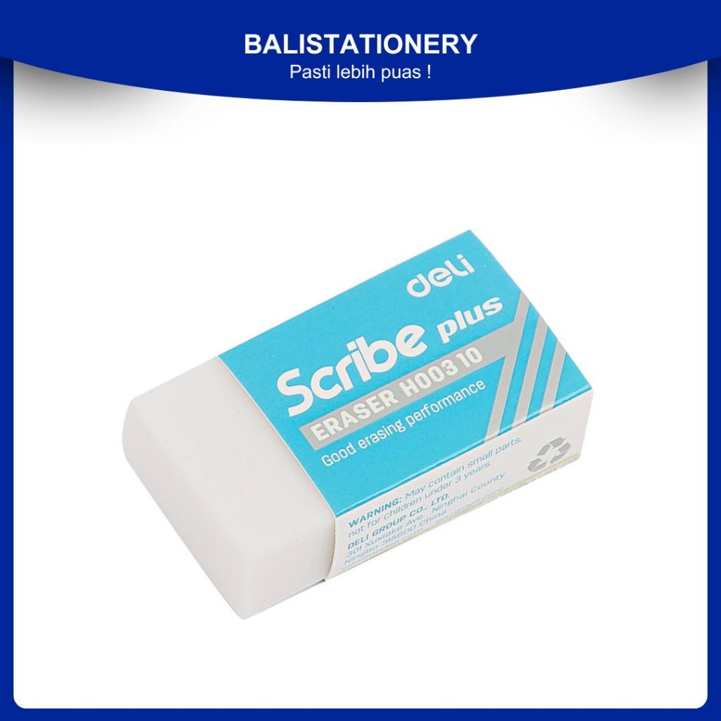 

Deli Penghapus Pensil Eraser Scribe 40 12 mm Putih White EH00310