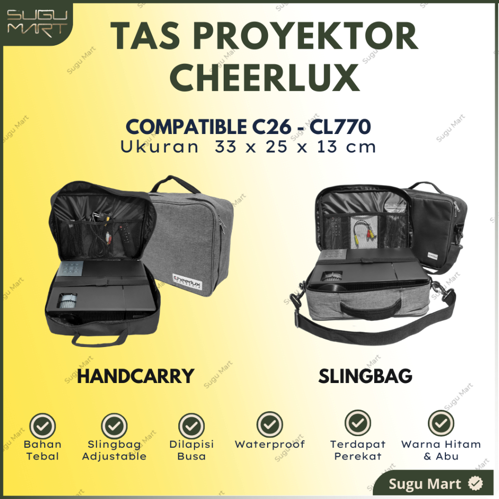 Tas Proyektor Cheerlux Cl770 - CL760 - C26 | Tas Proyektor Cheerlux Universal | Bag Projector CL770
