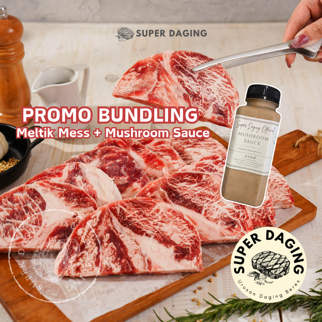 

[PAKET HEMAT] 1kg Meltik Mess & Sauce Mushroom - Super Daging Pekanbaru