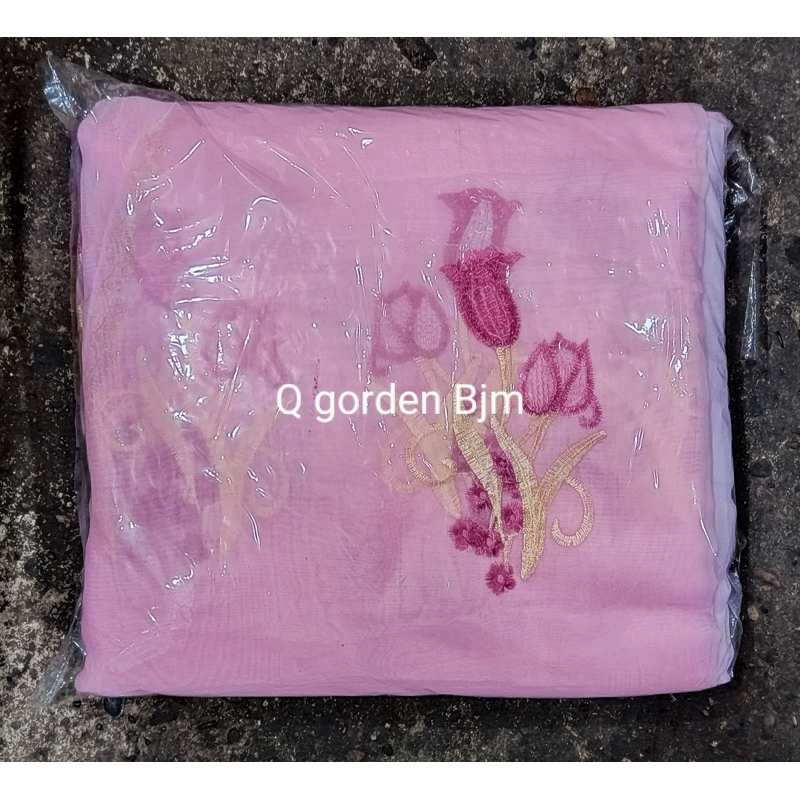 Kelambu sari india pink tulip