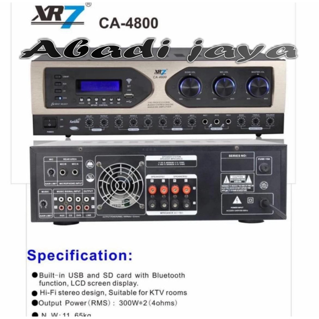amplifier profesional karaoke xr7 ca4800/ xr7 ca 4800 original