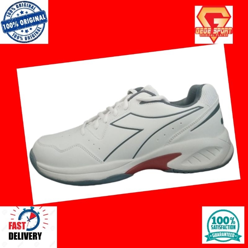 Sepatu Tennis Diadora Volee 6 Original - White/Red